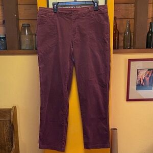 LUCY Burgundy Cotton Corduroy Pants